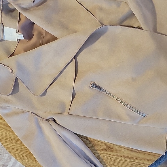 Nude Pink Suede Jacket - Picture 3 of 5